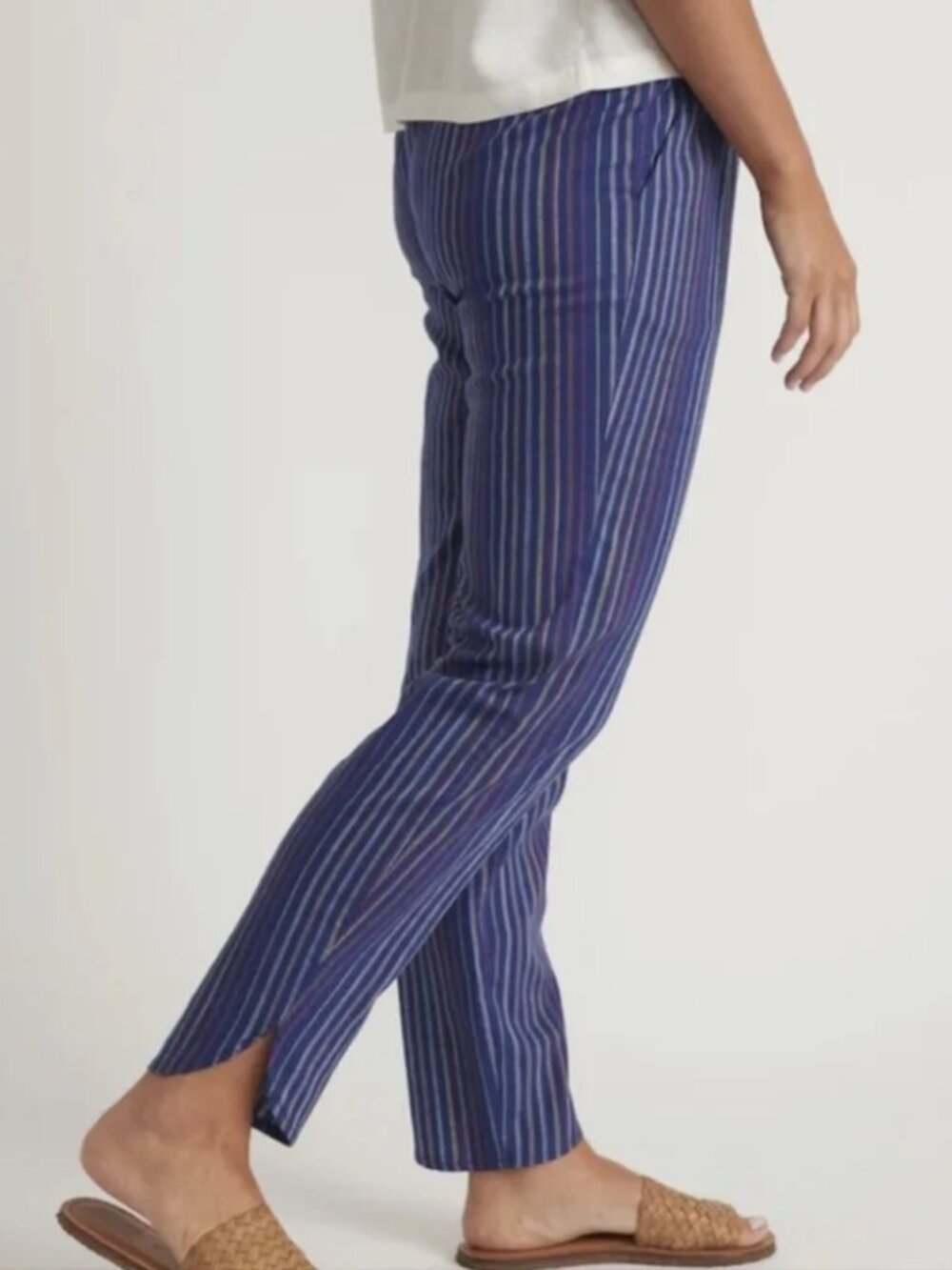 Marine Layer Allison Women Pants XL Multi-colored Striped Pull On Elastic Waist
